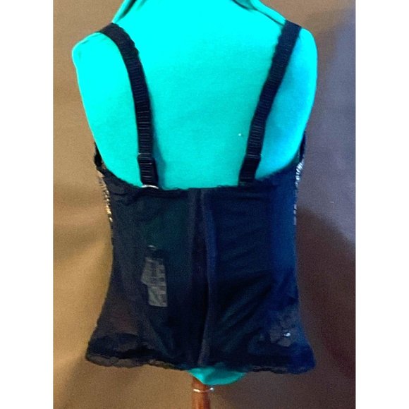 Fantasie 34 GG Corset New With Tags Sexy Lingerie See-through Back Lace Elastic - Picture 4 of 10